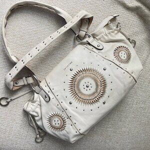CROMIA shoulder bag Milk color genuine leather bag made in Italy